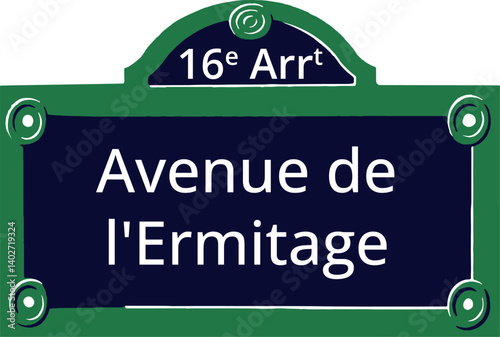 16e Arrt, Elegant Parisian Street Sign