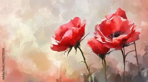 Soft watercolor flowers in pastel hues, evoking gentle beauty and serenity.