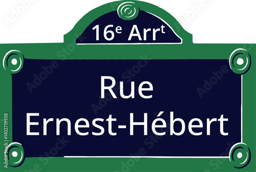 16e Arrt, Elegant Parisian Street Sign