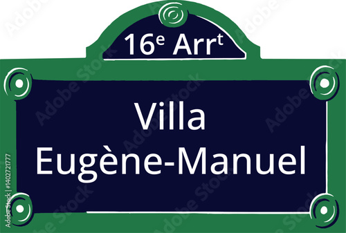 16e Arrt, Elegant Parisian Street Sign