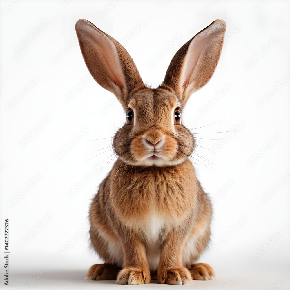 Obraz premium Cute Brown Bunny Rabbit Sitting