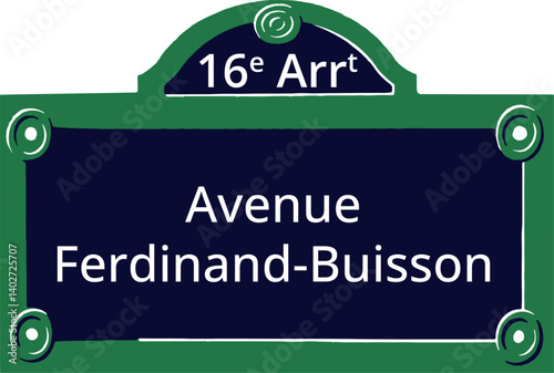 16e Arrt, Elegant Parisian Street Sign