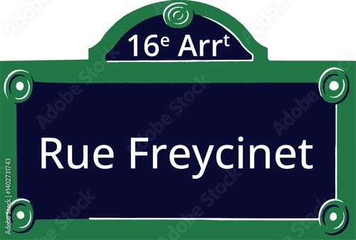 16e Arrt, Elegant Parisian Street Sign