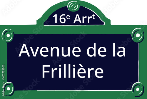 16e Arrt, Elegant Parisian Street Sign