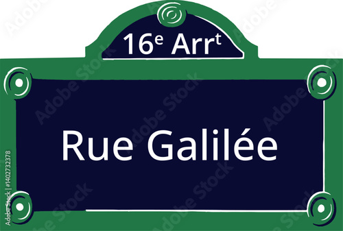 16e Arrt, Elegant Parisian Street Sign