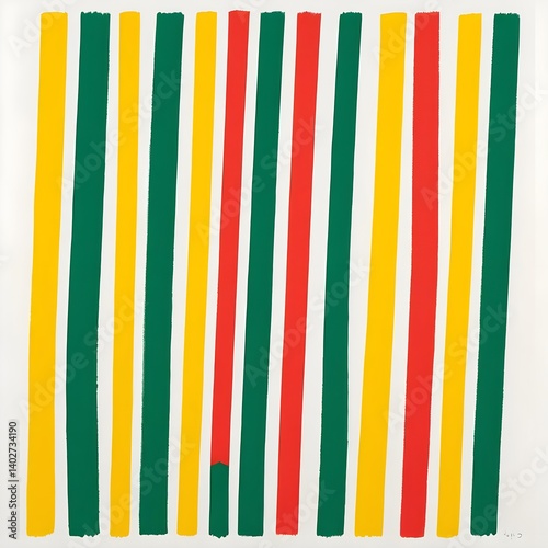 Wallpaper Mural Abstract Vertical Stripes in Red, Yellow, and Green Torontodigital.ca