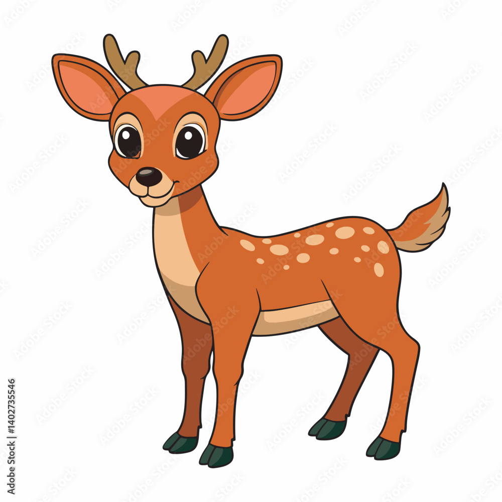 Fototapeta premium Deer vector art illustration.