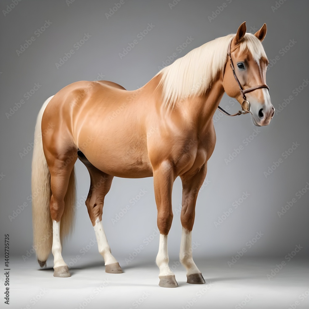 Obraz premium Palomino Horse Studio Portrait