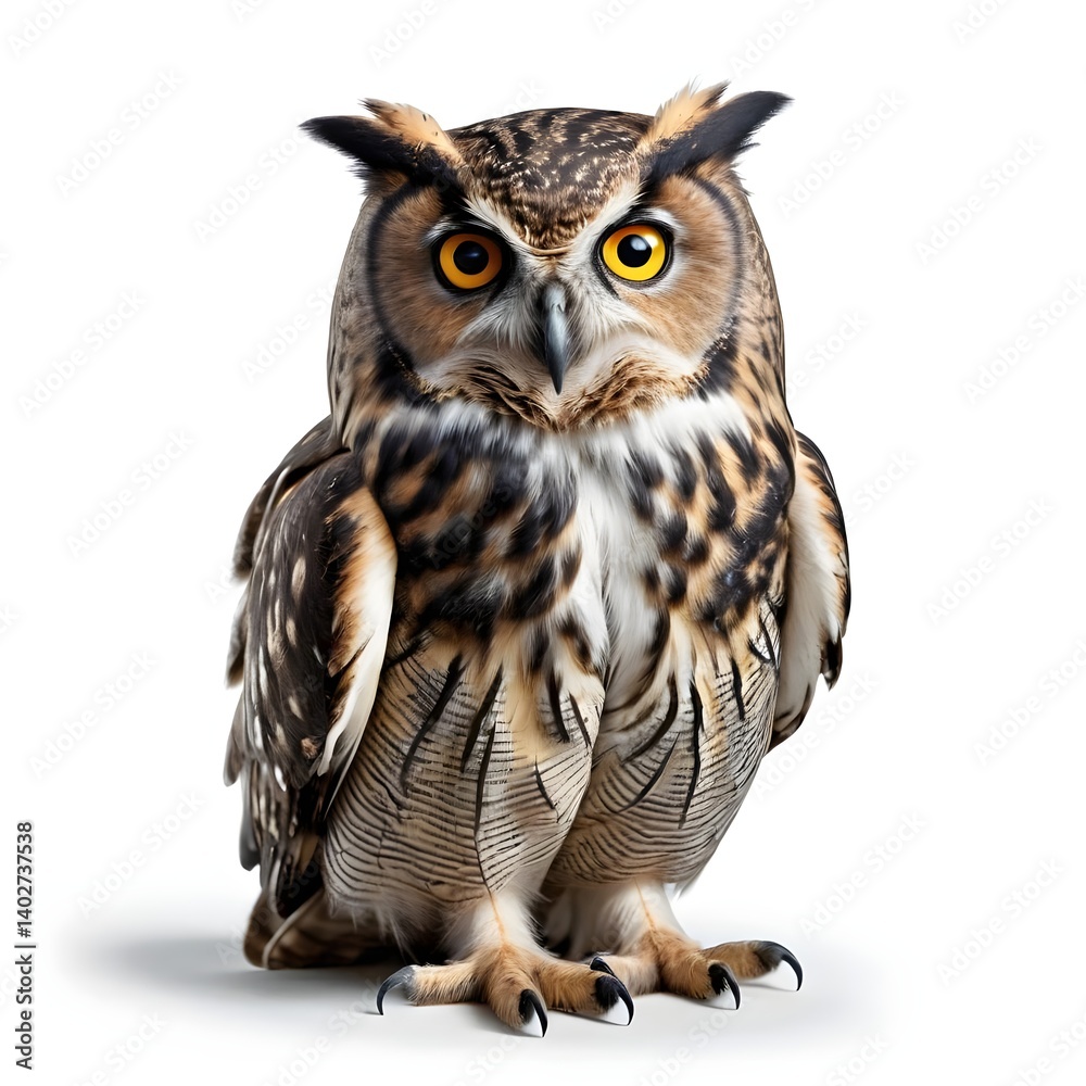 Fototapeta premium Majestic Horned Owl Portrait