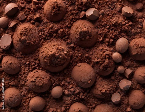 Wallpaper Mural Chocolate Truffles in Cocoa Powder Torontodigital.ca