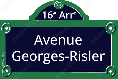 16e Arrt, Elegant Parisian Street Sign