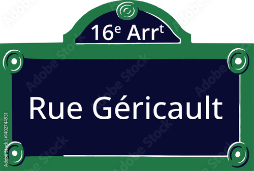 16e Arrt, Elegant Parisian Street Sign