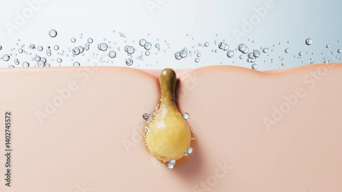 Pore acne and skin health concept, 3d rendering.