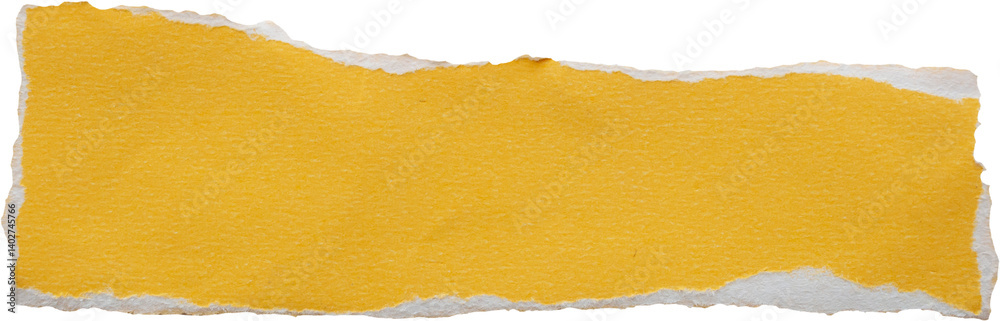 Yellow ripped paper torn edges strips isolated on white background Yellow ripped paper torn edges strips isolated on white background