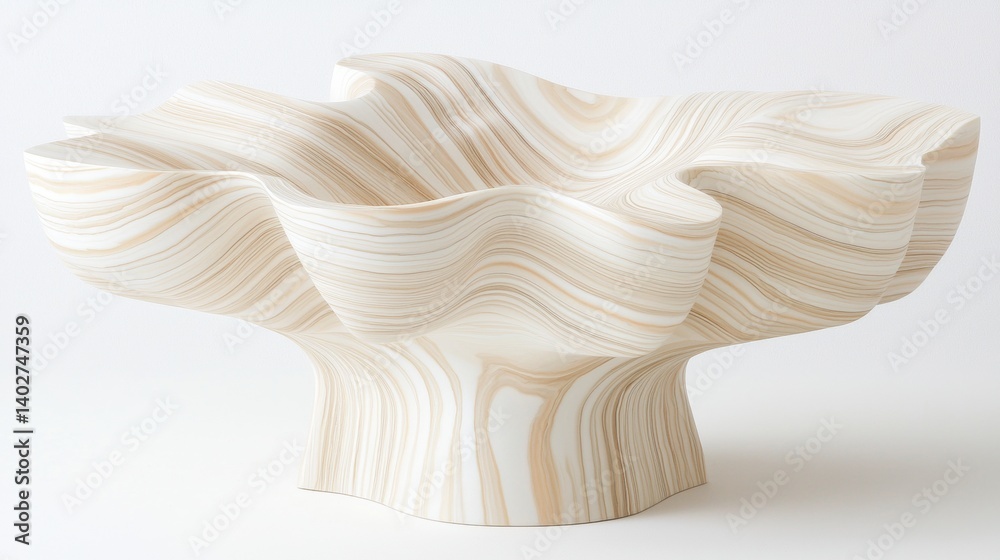 A white vase with a marbled pattern. A white vase with a marbled pattern.