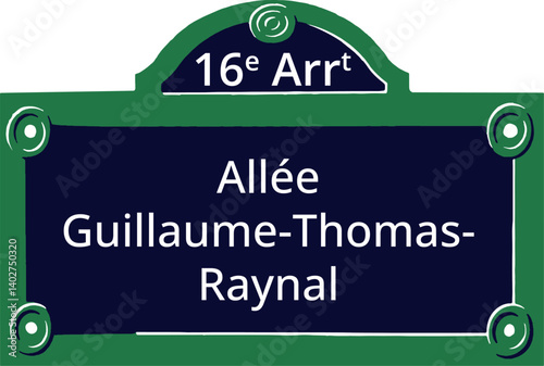 16e Arrt, Elegant Parisian Street Sign