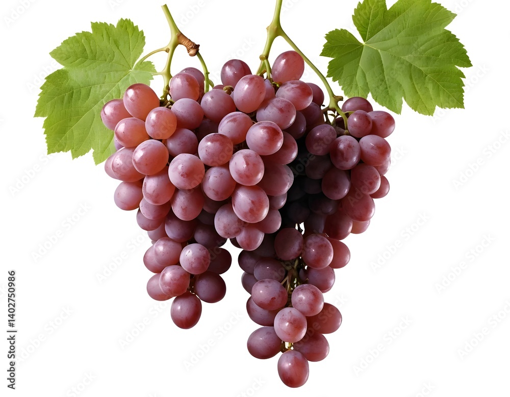 Fototapeta premium Fresh Red Grapes on the Vine