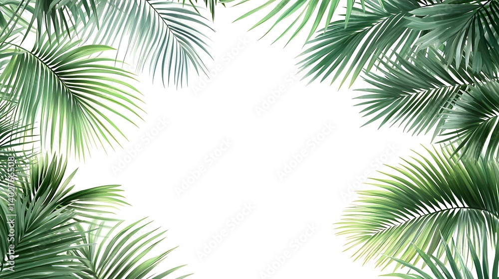 Tropical Leaves Frame Tropical Leaves Frame