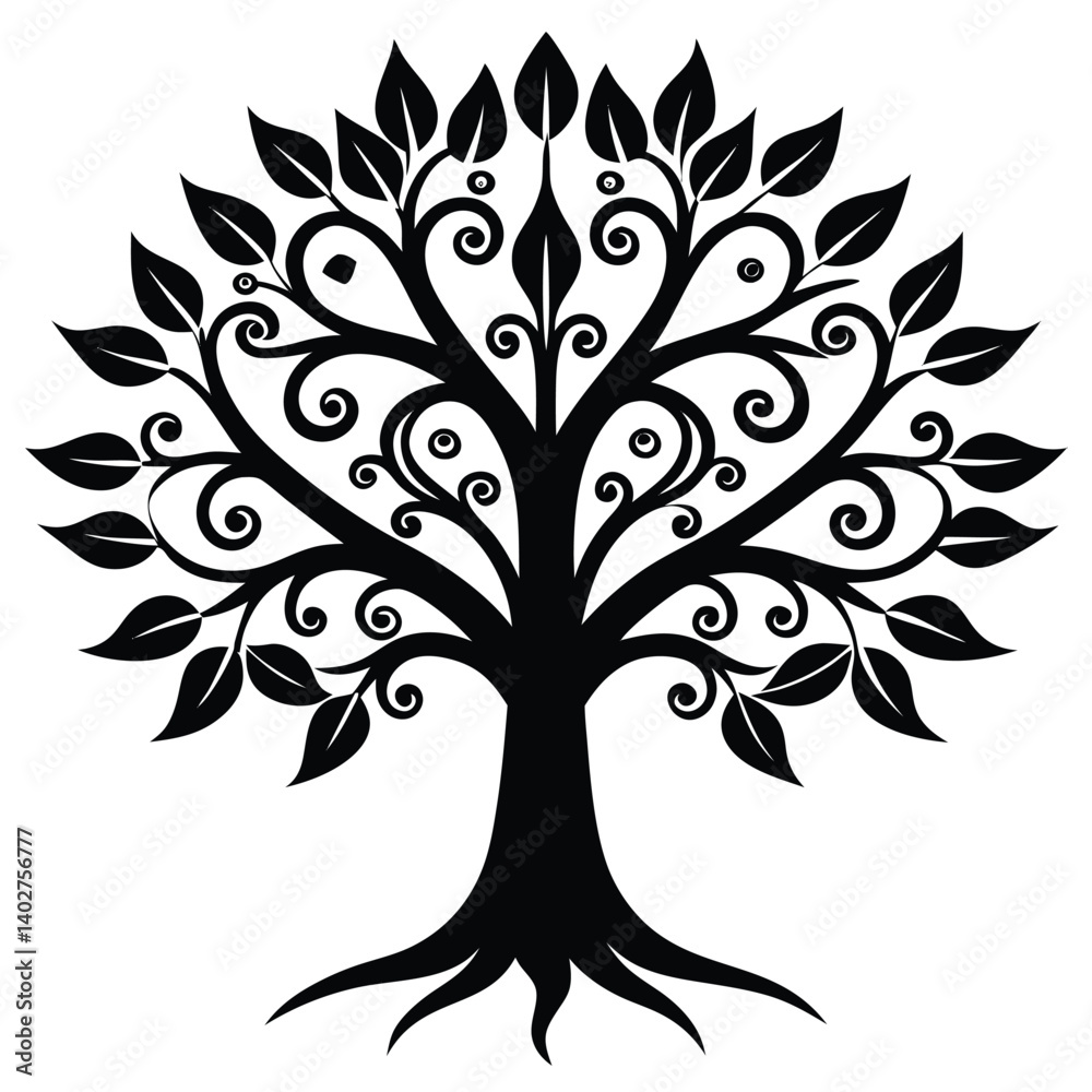 Obraz premium vector tree silhouette