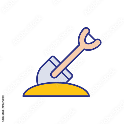 Shovel Icon vector stock illustration