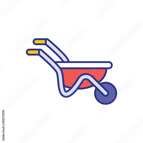 Wheelbarrow Icon vector stock illustration
