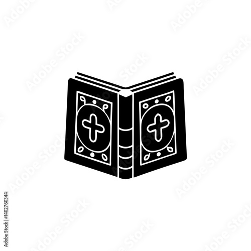 creative details Bible Icon Vector Illustration