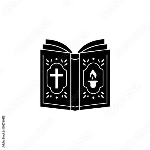 creative details Bible Icon Vector Illustration