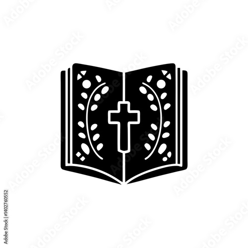 creative details Bible Icon Vector Illustration