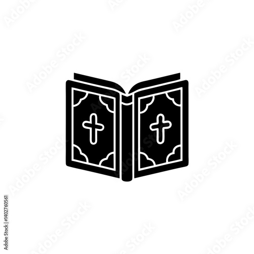 creative details Bible Icon Vector Illustration