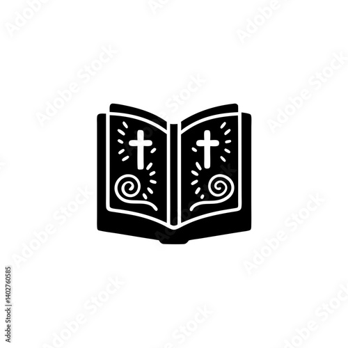 creative details Bible Icon Vector Illustration