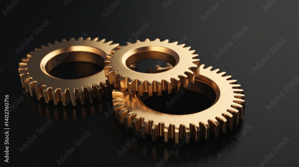 Gears icon. Setting Gear 3d icon. 3d rendering. Gears icon. Setting Gear 3d icon. 3d rendering.