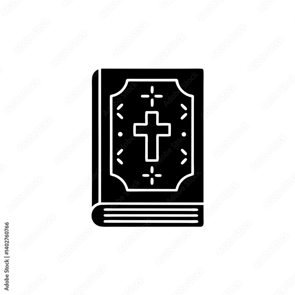 Obraz premium creative details Bible Icon Vector Illustration