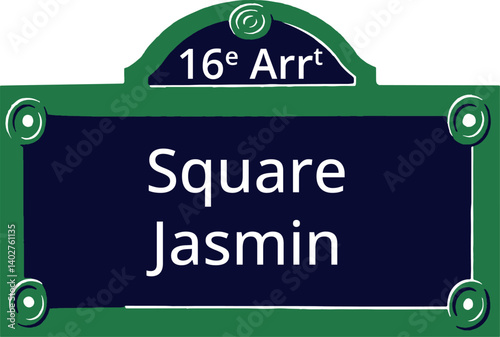 16e Arrt, Elegant Parisian Street Sign