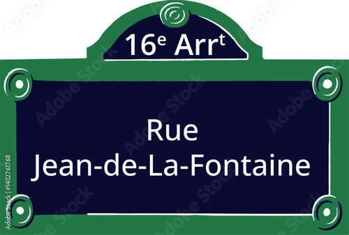16e Arrt, Elegant Parisian Street Sign
