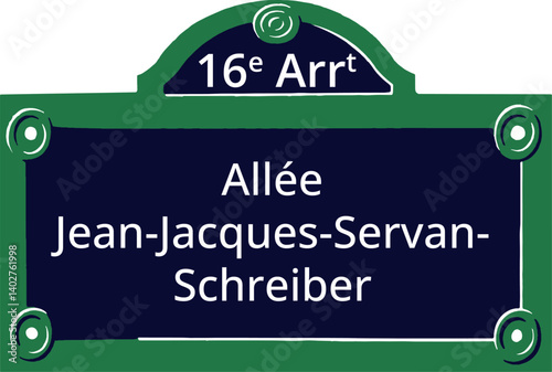 16e Arrt, Elegant Parisian Street Sign