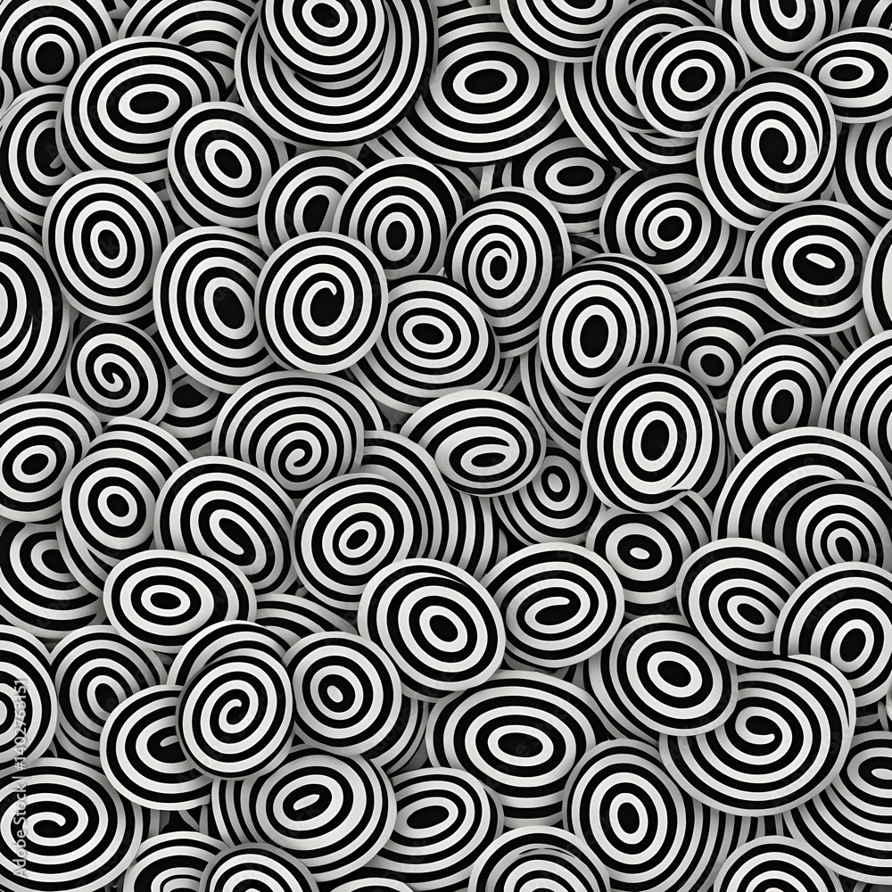 Abstract Black and White Swirl Pattern Abstract Black and White Swirl Pattern