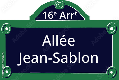 16e Arrt, Elegant Parisian Street Sign