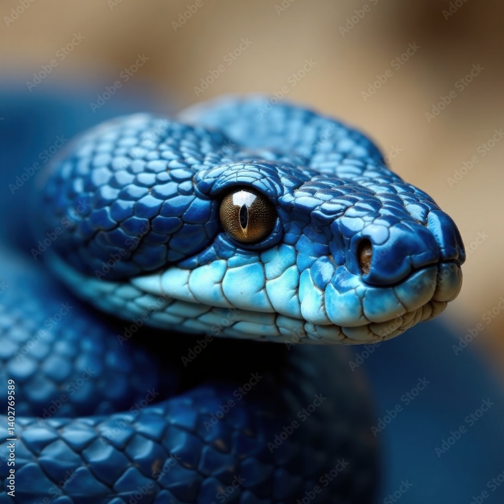 Serpentine features of Blue viper snake closeup face, wildlife, nature, blue snake Serpentine features of Blue viper snake closeup face, wildlife, nature, blue snake