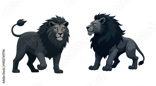 Lion head logo, lion king, Abstract face vector Mascot logo illustration icon, EPS