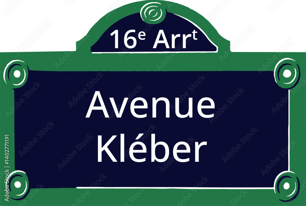 Obraz premium 16e Arrt, Elegant Parisian Street Sign