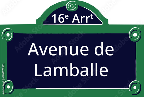 16e Arrt, Elegant Parisian Street Sign