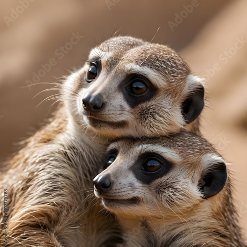 Meerkat Family Embrace