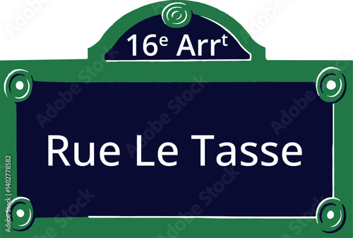 16e Arrt, Elegant Parisian Street Sign