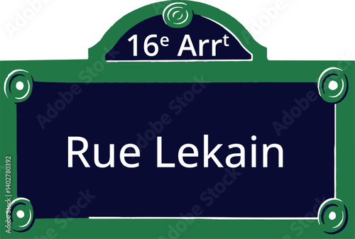 16e Arrt, Elegant Parisian Street Sign