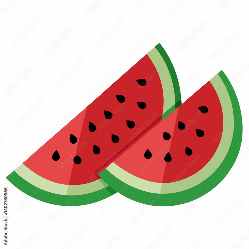 Sweet watermelon slices vector art illustration Sweet watermelon slices vector art illustration