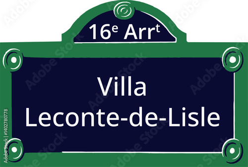 16e Arrt, Elegant Parisian Street Sign
