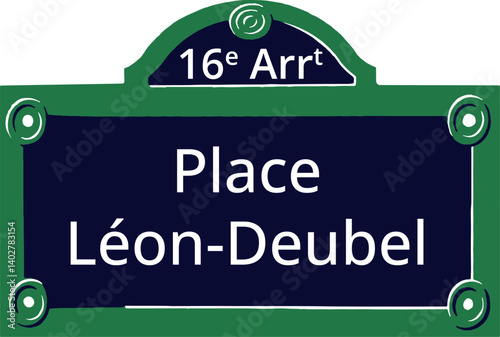 16e Arrt, Elegant Parisian Street Sign