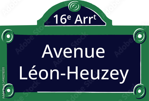 16e Arrt, Elegant Parisian Street Sign