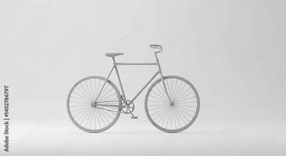 A bicycle is shown in a white background A bicycle is shown in a white background