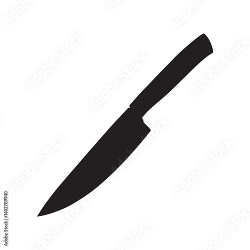 Japanese deba knife silhouette vector illustration design on white background